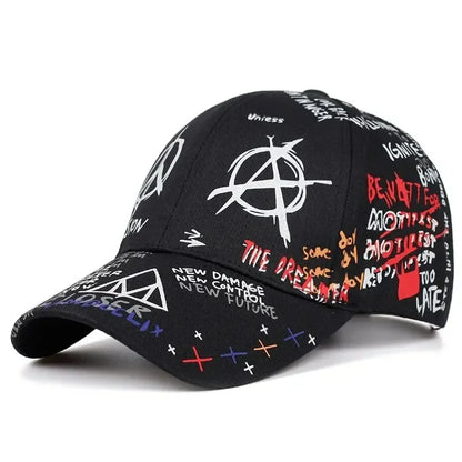 Unisex Colorful Eye Graffiti Print Baseball Caps