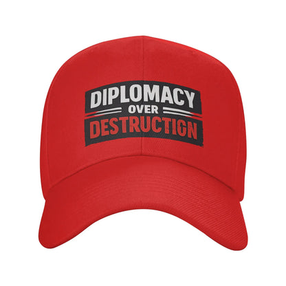 Diplomacy Over Destruction No War With Iran Stop War Baseball Cap