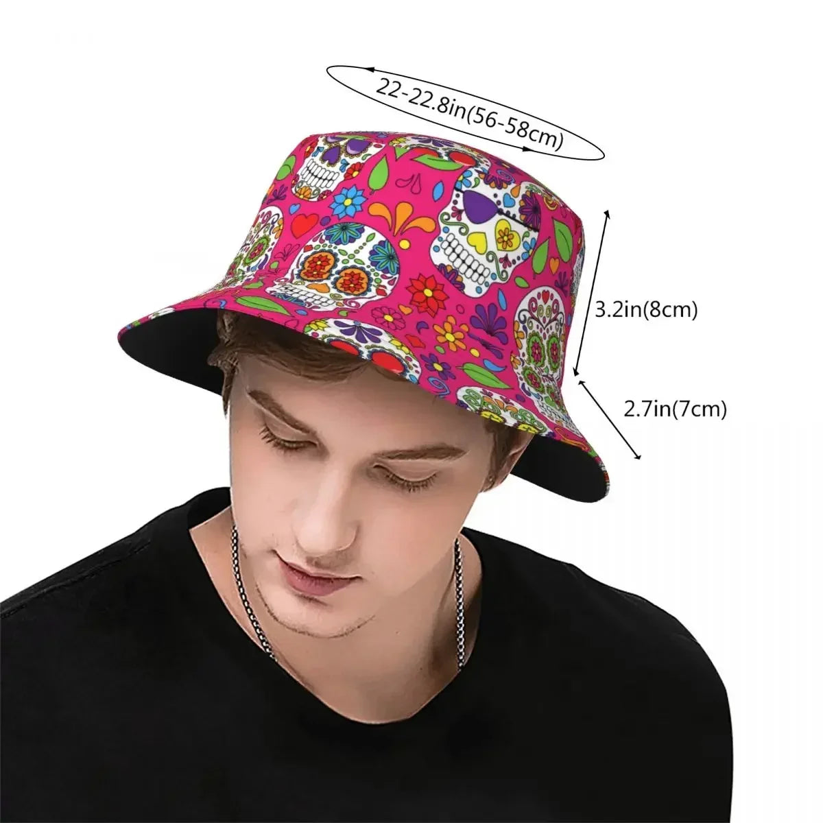 Day Of The Dead Sugar Skull Fisherman Cap Hip Hop Gorras Summer Unisex Bucket Hat
