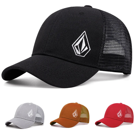 2025 New Diamond Embroidered Cotton Mesh Hat Men's Hip Hop Hat Decorative Hat Women's Baseball Hat
