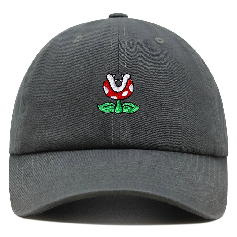 Piranha Plant Dad Hat Embroidered Cartoon Cute Mushroom Baseball Cap