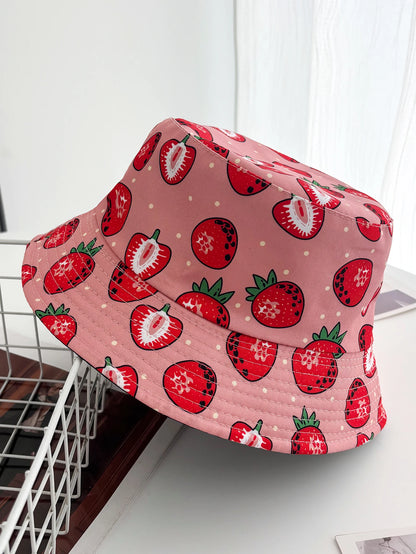 Bucket Hat Vintage Style Bucket Hats Fisherman Hats Cartoon Printing Panama Cap