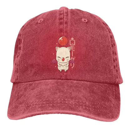 Moogle Kupo Baseball Cap Final Fantasy Cid Game Caps