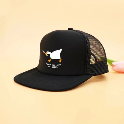 Children's Big Stupid Goose Print Mesh Breathable Baseball Cap