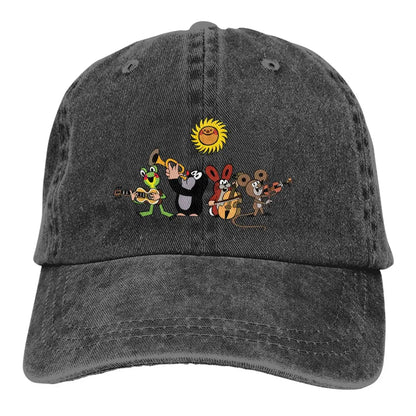 The Little Mole Multicolor Hat Peaked Baseball Hat