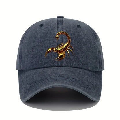 Golden Scorpion Printed Baseball Hat For Men Women