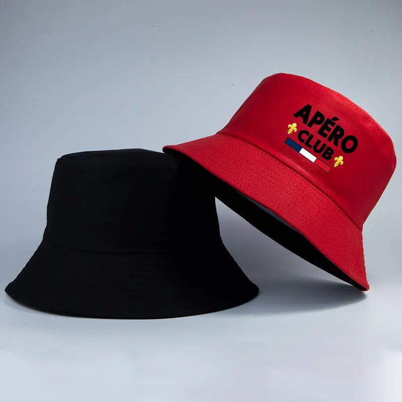 Classic Reversible Bucket Hat Woman Man Apero Club Girl Boy Summer Sun Beach Party Fisherman Cap