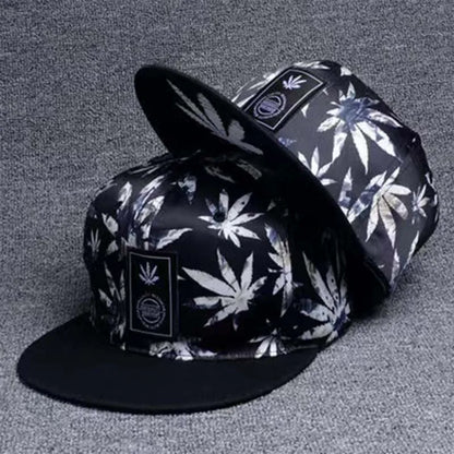 Unisex Fashion Maple Leaf Printing Baseball Cap Snapback Caps Cowboy Hat Men