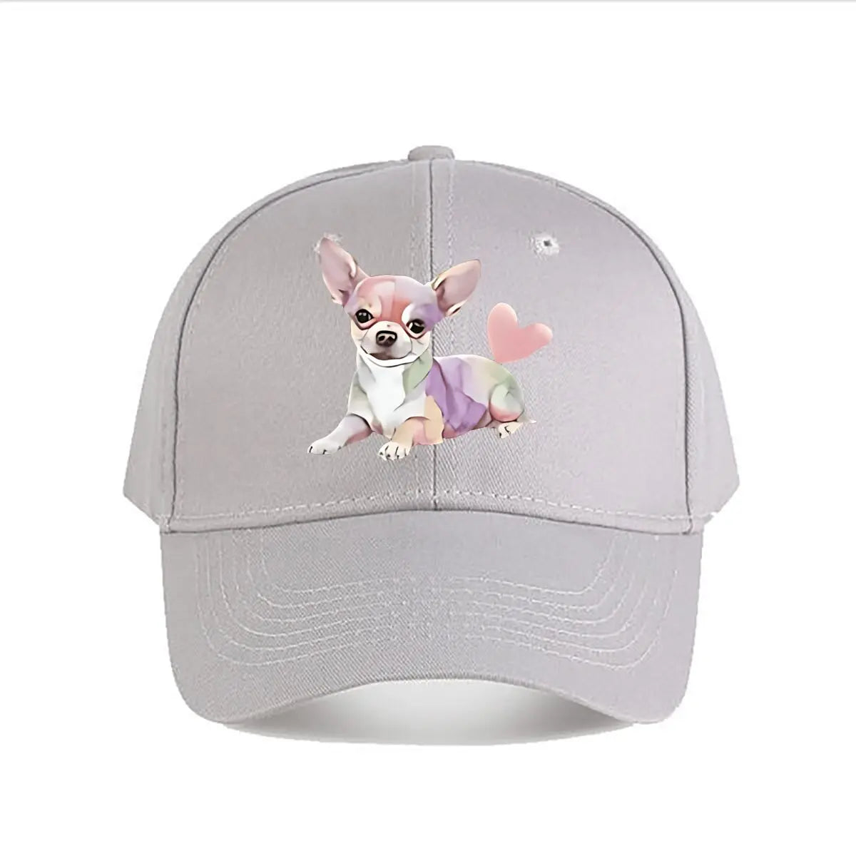 Colorful Chihuahua Heart Tail Baseball Cap