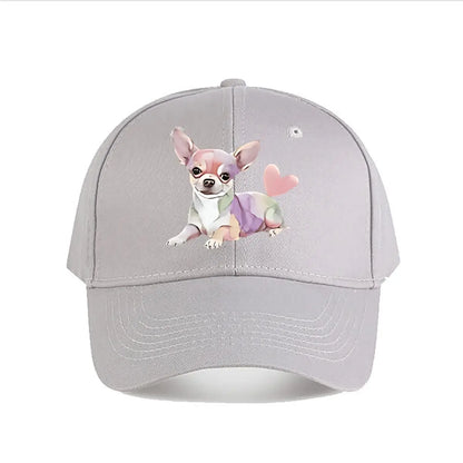 Colorful Chihuahua Heart Tail Baseball Cap