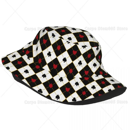 Poker Card Royal Poker Fisherman Cap Hip Hop Gorras