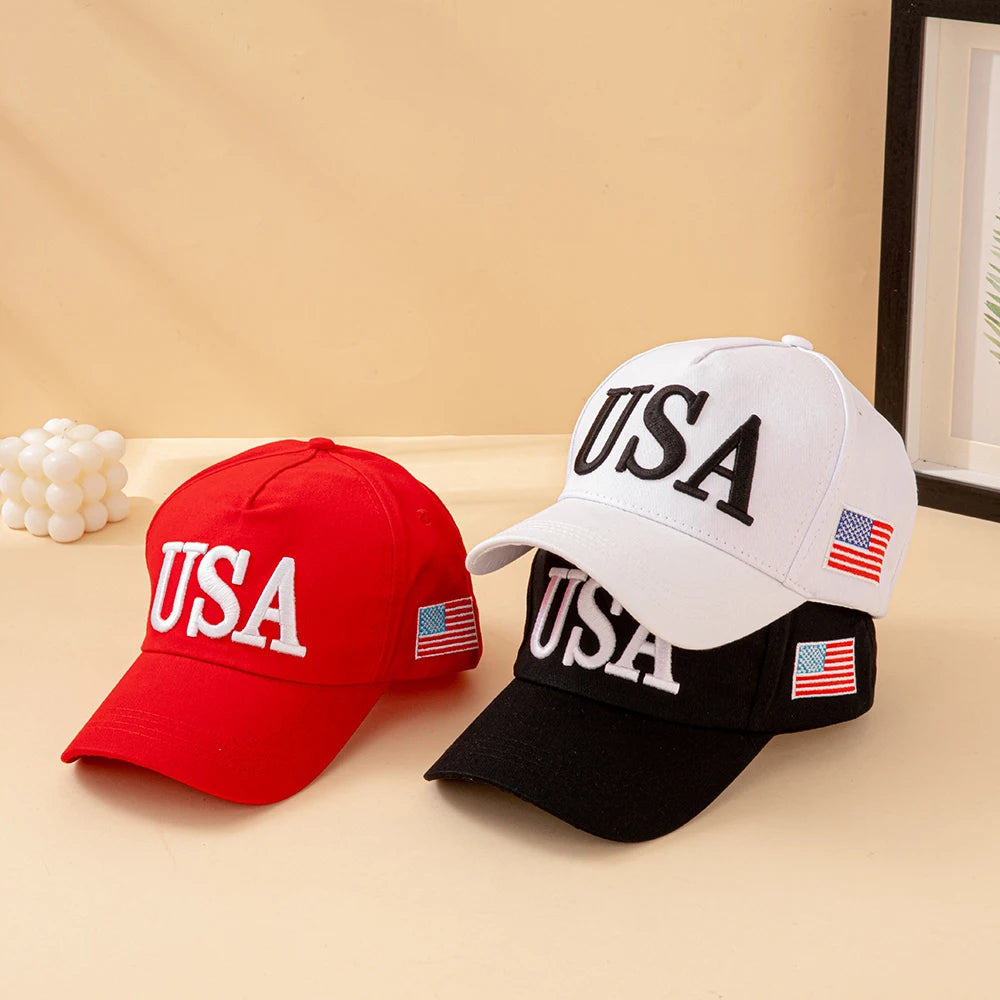 Fashion USA Letter Embroidered Baseball Cap