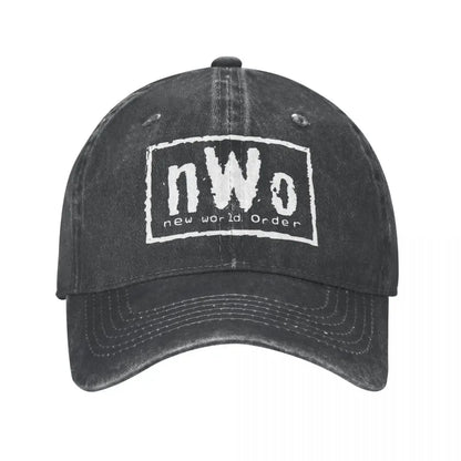NWO Baseball Cap New World Order Casual Unisex Men Washed Trucker Hat