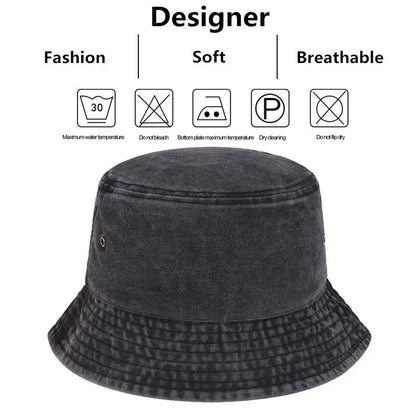 Unisex Solid Color Personality Bucket Hats Fishermen Caps