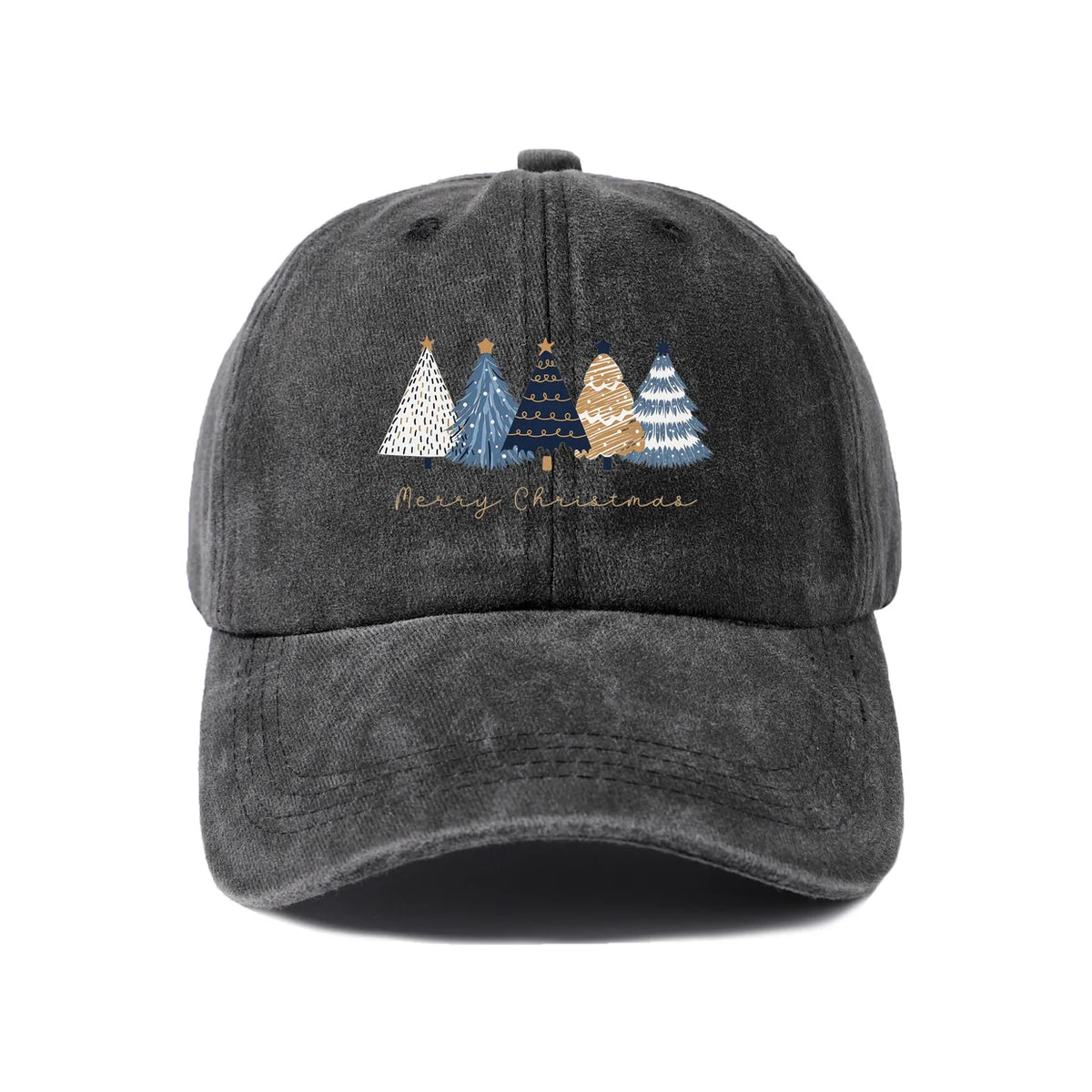 Vintage Washed Baseball Cap with Eee Merry Graphic