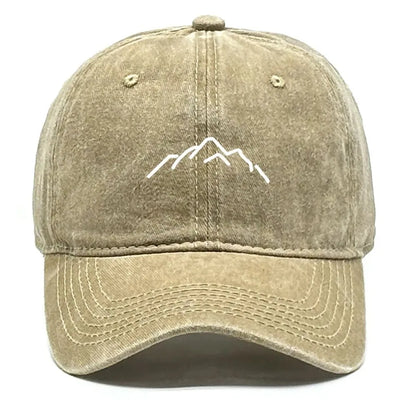 Mountaintop Print Adjustable Mountain Range Baseball Cap