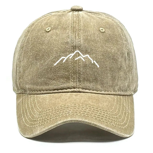 Mountaintop Print Adjustable Mountain Range Baseball Cap