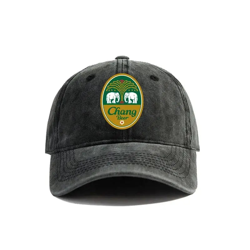 Chang Beer Baseball Cap Distressed Hats Chang Beer Thai Drink Hat Fashion