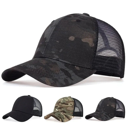 Unisex Solid Color Plaid Fabric Baseball Net Caps Spring Summer