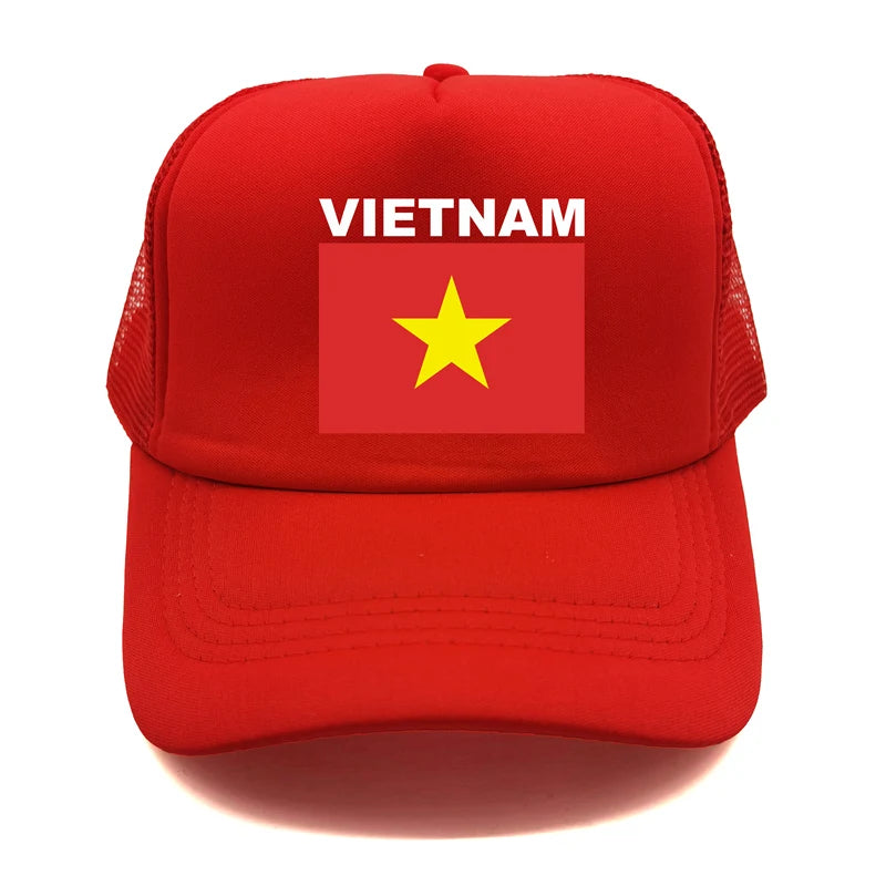 Vietnam Trucker Cap Summer Men Cool Country Flag Hat Baseball Cap