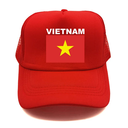Vietnam Trucker Cap Summer Men Cool Country Flag Hat Baseball Cap