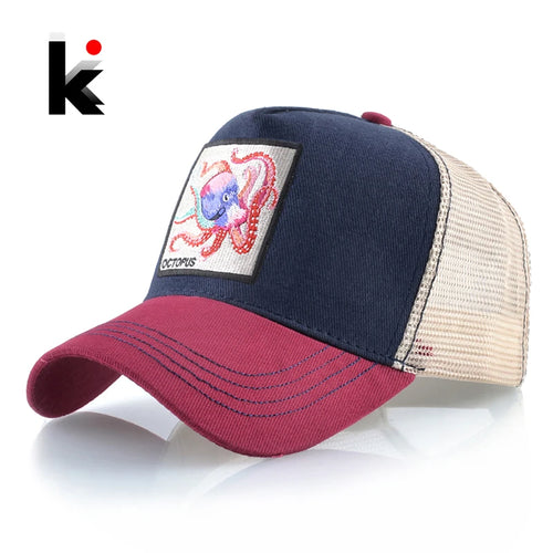 Unisex Baseball Cap With Octopus Patch For Men And Women Four Season