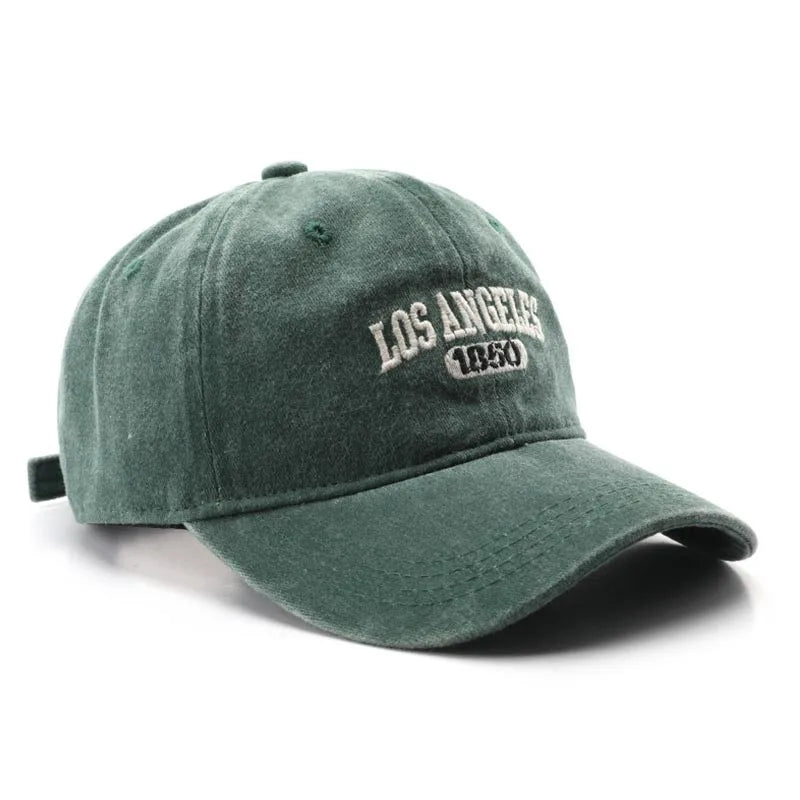 Cotton Soft Top Hats Unisex Los Angeles Embroidery Baseball Cap