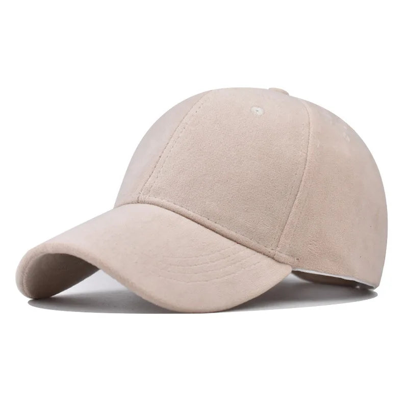 Vintage Faux Suede Baseball Cap