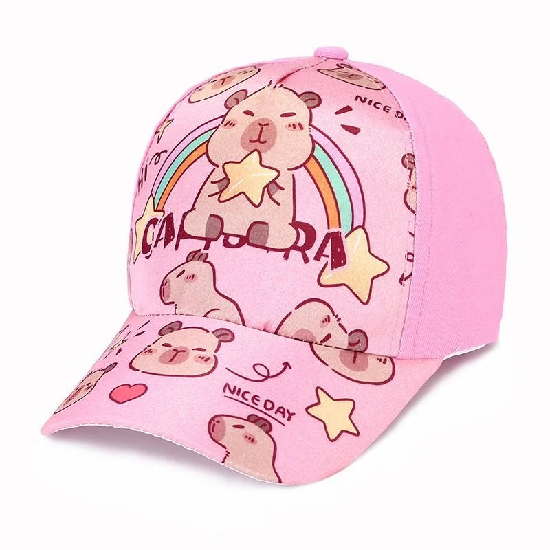 Children's Cartoon Capybara Printed Cute Capybara Hat Lovely Kids Baseball Cap