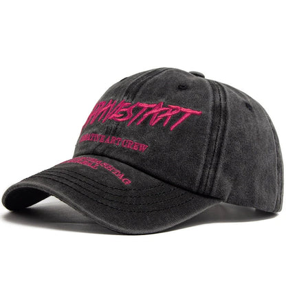 Baseball Cap Embroidered Cotton Soft Top Men's Caps Casual Retro Travel Visor Hats