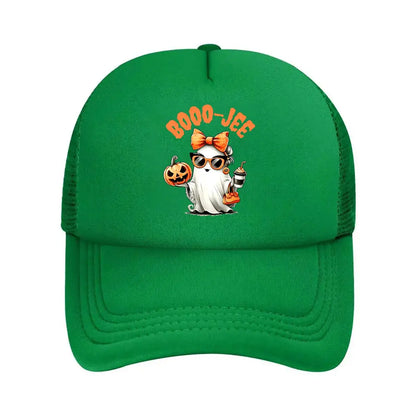 Breathable Halloween Booo - Jee Ghost Pumpkin Baseball Cap