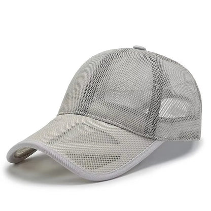 Summer Men Hat Openwork Brim Breathable Mesh Cap Baseball Hat