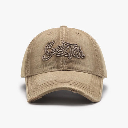 Letter Threedimensional Embroidery Soft Top Hole Circumference Cap Baseball Cap