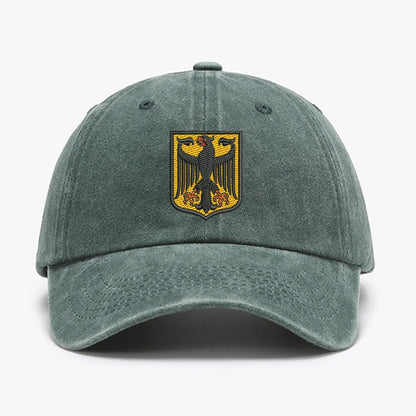 Deutschland Germany Coat Of Arms Shield Embroidery Vintage Men Baseball Caps