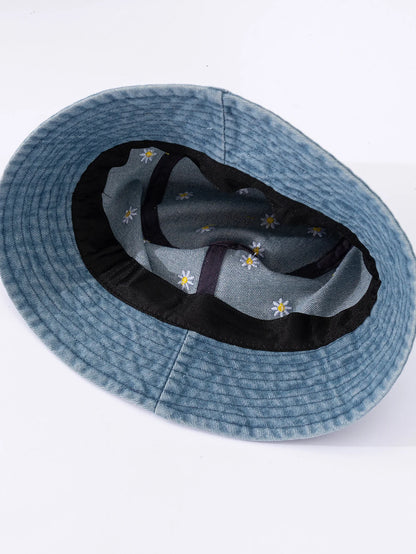 Little Daisy Embroidered Fisherman Hat Bucket Hat