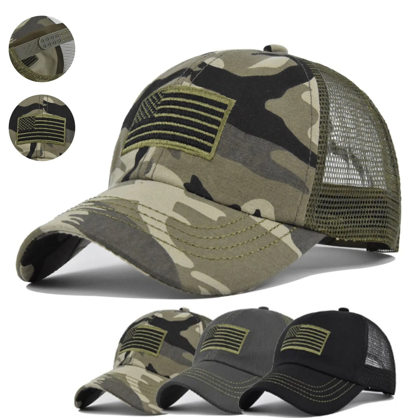 Fashion American Flag Embroidery Baseball Caps
