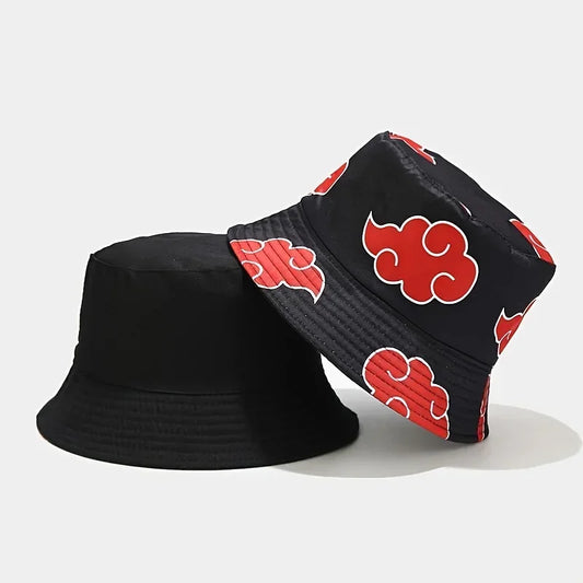 Japanese Anime Cartoon Red Cloud mbroidery Bucket Hat