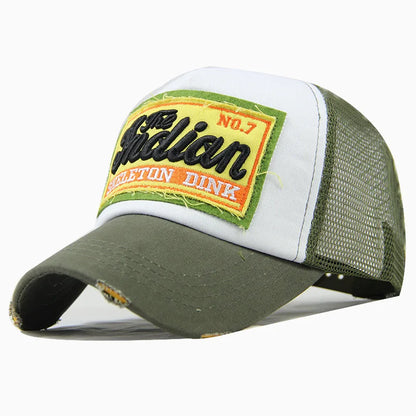 Streetwear Letter Embroidery Mesh Dad Baseball Cap Fashion Snapback Hip Hop