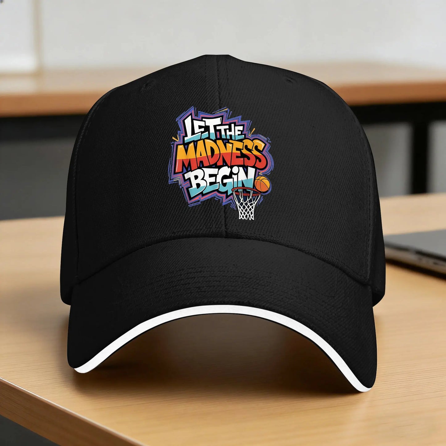 Mad March Begin Basketball Graffiti Squad Tournament Baseball Cap