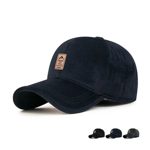 Autumn And Winter Cotton Hat With Fleece Warm Ear Protection Baseball Cap