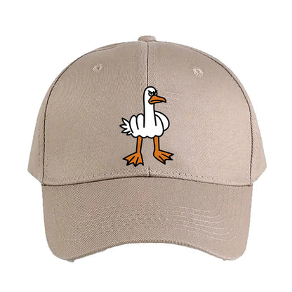 Middle Finger Goose Angry Meme Animal Cap Summer Adult Baseball Cap