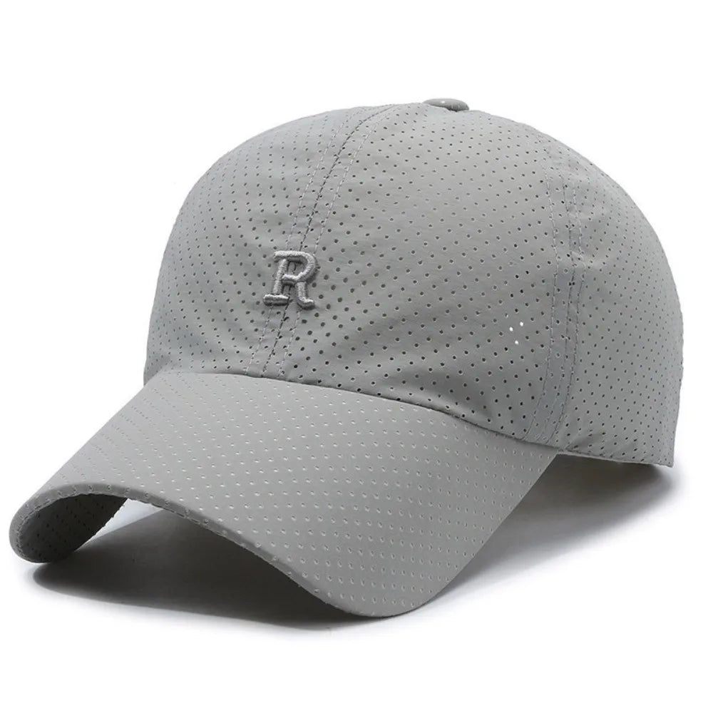 Summer Sun Hat Letter R Embroidery Fishing Cycling Hat Baseball Hat