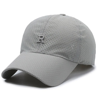 Summer Sun Hat Letter R Embroidery Fishing Cycling Hat Baseball Hat