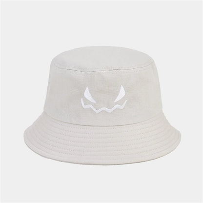 Halloween Pumpkin Embroidery Bucket Hat Double Sides