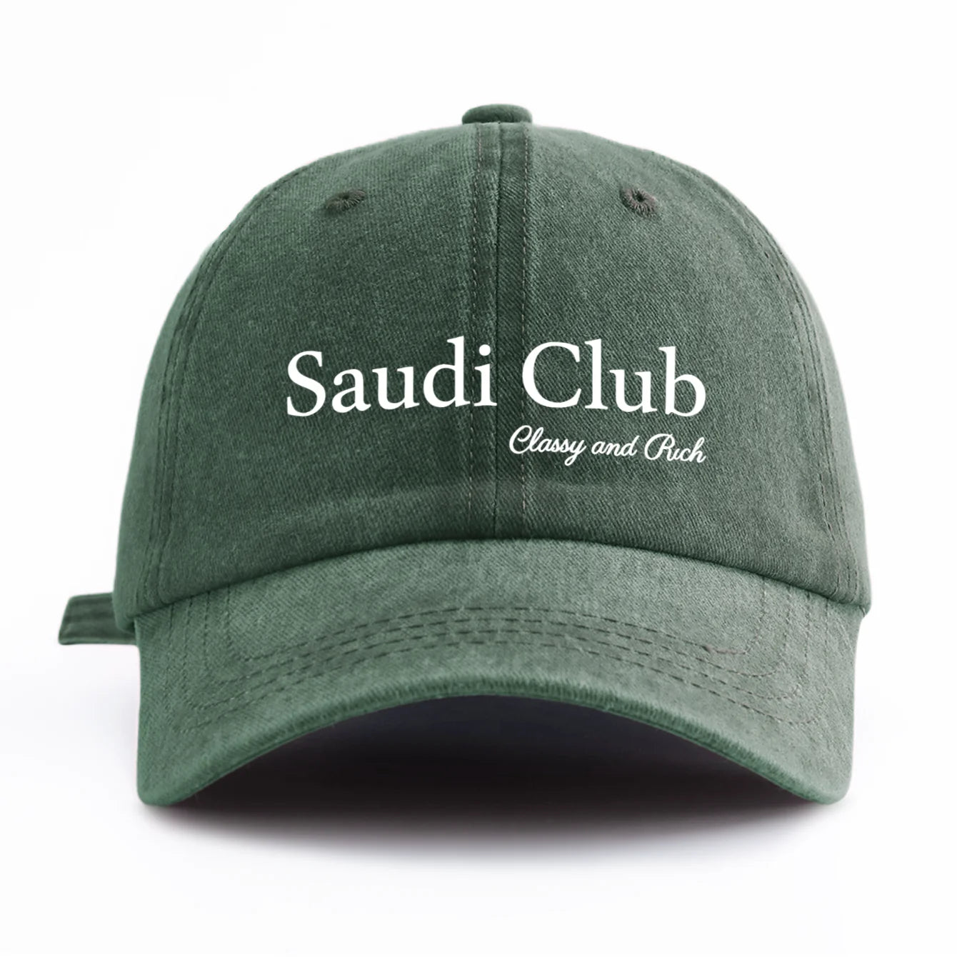 SAUDI C Print Washed Baseball Cap For Adults