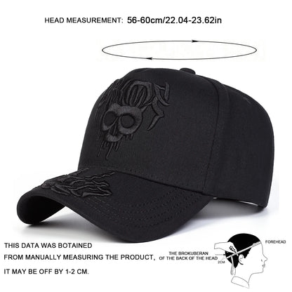 Skull Embroidery Baseball Caps