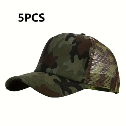Camouflage Breathable Mesh Truck Driver Baseball Hat