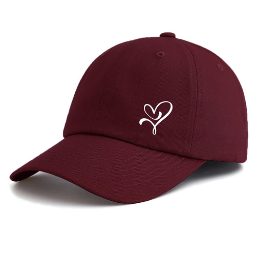 HEART Print Baseball Cap For Adults