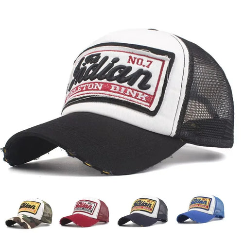 Streetwear Letter Embroidery Mesh Dad Baseball Cap Fashion Snapback Hip Hop