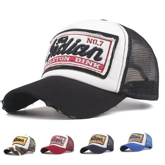 Streetwear Letter Embroidery Mesh Dad Baseball Cap Fashion Snapback Hip Hop